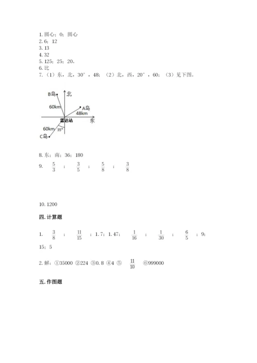 2022六年级上册数学期末测试卷附参考答案【巩固】.docx