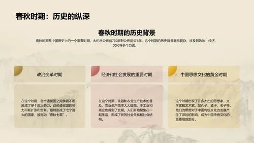 黄色国风孔子与儒家思想探究PPT模板