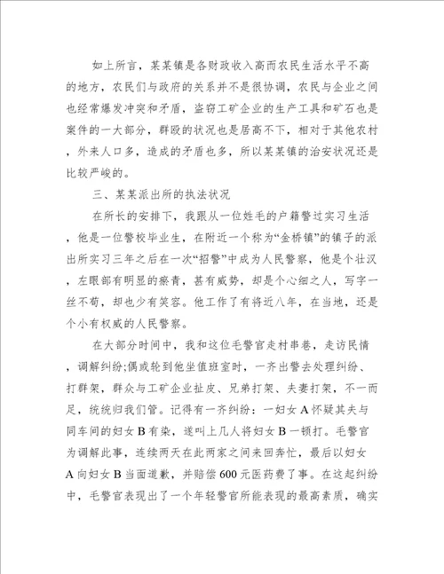 派出所个人实习工作总结大全