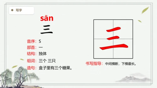 【2024新教材】语文一上1.天地人 2.金木水火土  生字识记课件