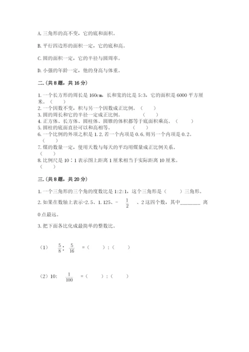 西师大版小升初数学模拟试卷（网校专用）.docx