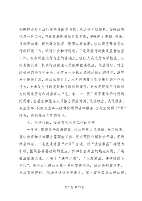 司法局上半年依法行政工作报告.docx