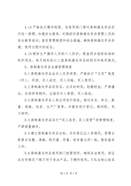 易制毒化学品管理规章制度大全 (5).docx