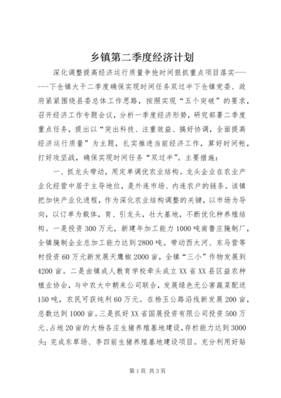 乡镇第二季度经济计划.docx