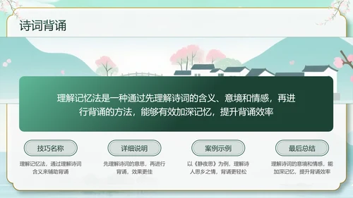 绿色中国风10首必背古诗词PPT