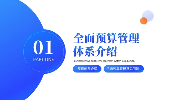 蓝色3D风简约风高级全面预算管理预算编制方案财务管理PPT