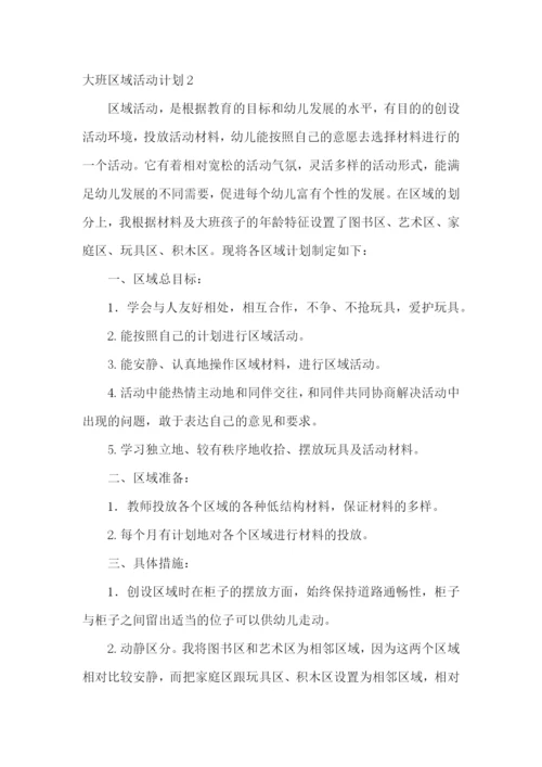 大班区域活动计划.docx