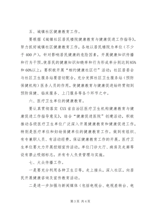 全市健康教育具体工作计划.docx