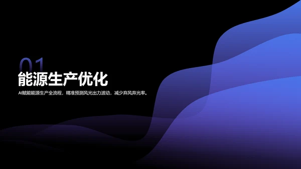 蓝色科技风人工智能与能源行业研究PPT模板