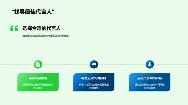 运动员驱动的活动策划