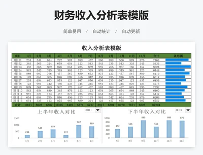 财务收入分析表模版