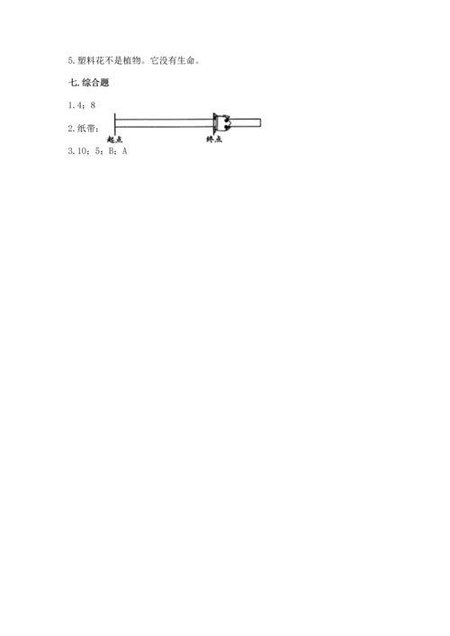 教科版一年级上册科学期末测试卷（黄金题型）.docx