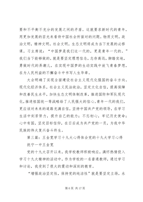 学习十九大心得体会——仓储分公司王俊.docx