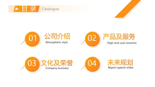 橙色大气企业宣传画册公司简介产品介绍PPT