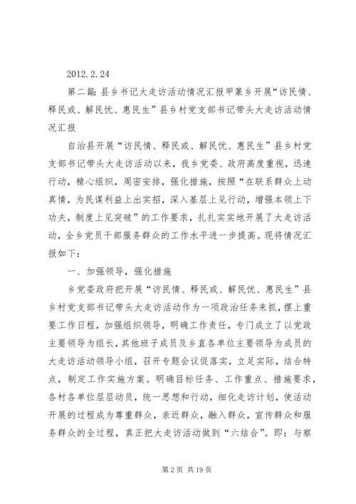 大黄乡开展大走访活动情况汇报.docx