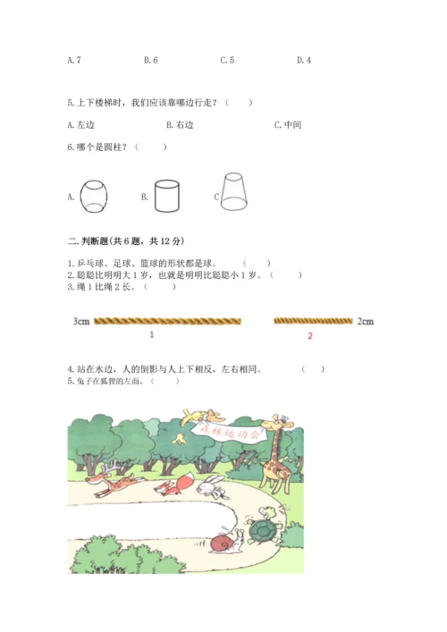 一年级上册数学期中测试卷（完整版）word版.docx