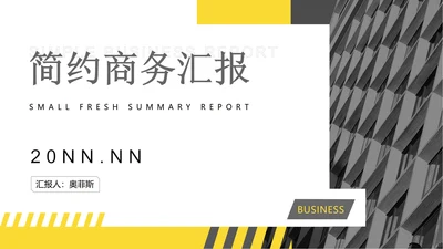 白色简约商务总结汇报PPT模板