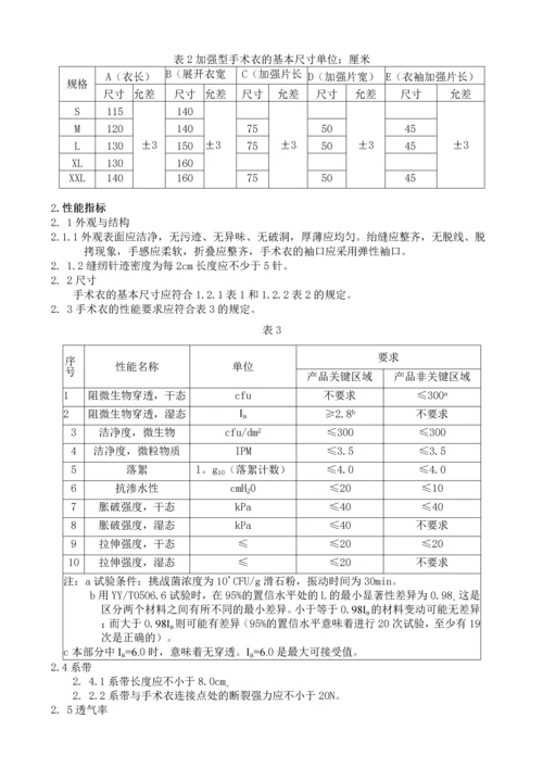 一次性使用无菌手术衣技术要求.docx