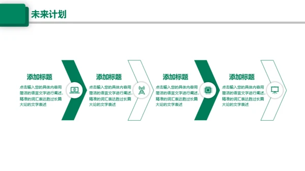 总结报告-圆形简约-清新绿色