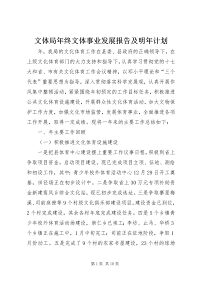 文体局年终文体事业发展报告及明年计划.docx
