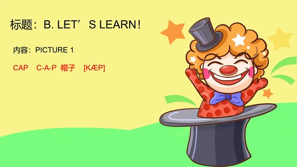 卡通人教版三年级英语上服装教学课件PPT模板