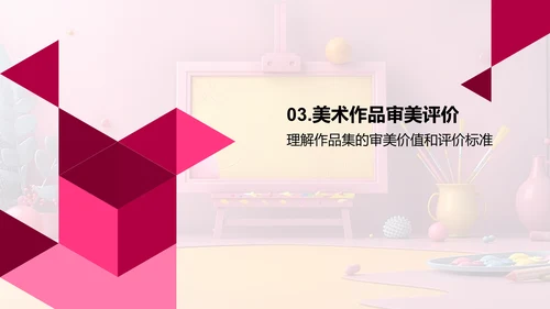 美术作品集策略教学PPT模板