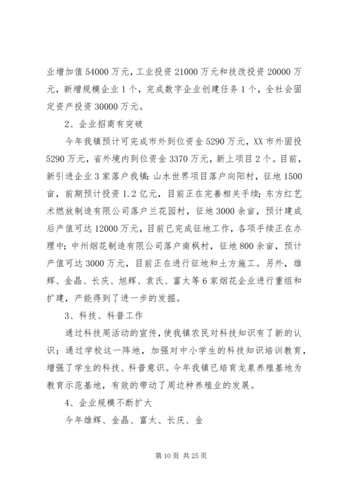 乡镇经发办工作总结及工作计划.docx