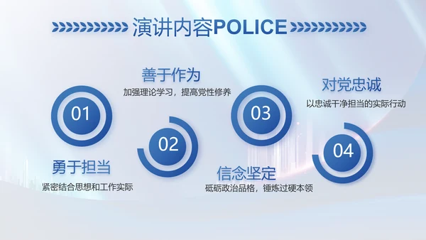 蓝色大气公安局工作汇报动态PPT