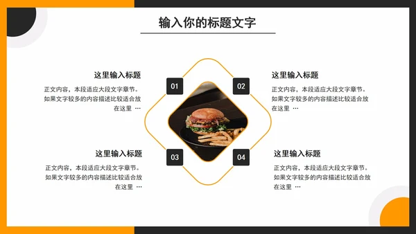 汉堡市场营销PPT模板