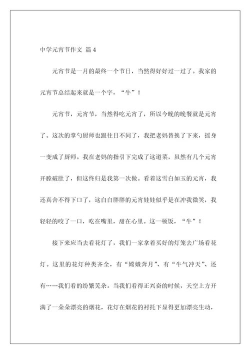 高中元宵节作文178