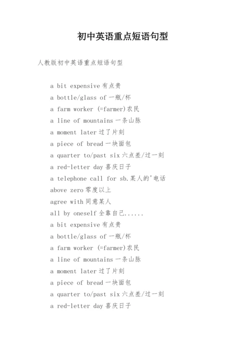 初中英语重点短语句型_1.docx