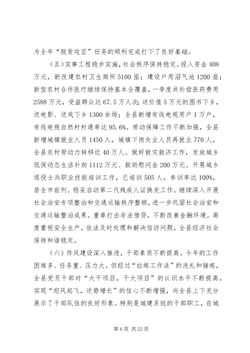 县政府全体扩大会议上的讲话.docx