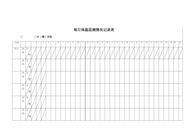 每日体温监测情况记录表11.docx