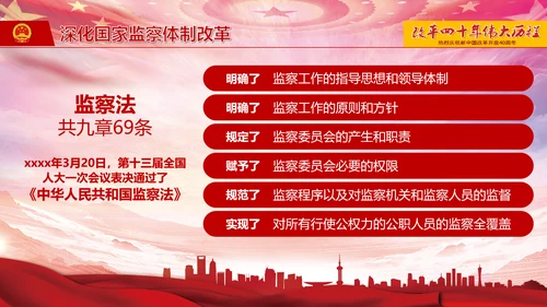 庆祝新中国改革开放四十周年PPT党课课件