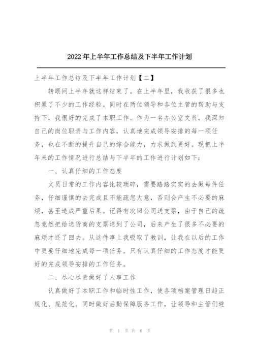 2022年上半年工作总结及下半年工作计划.docx