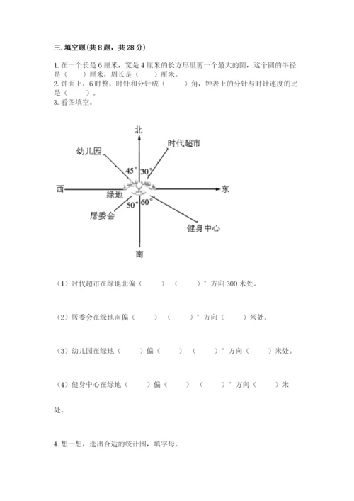 小学六年级上册数学期末测试卷（综合题）word版.docx