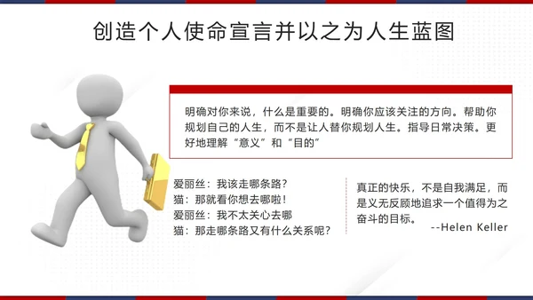 红色微立体高效能人士的7个习惯带内容模板