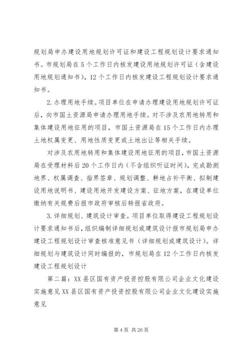 企业资产投资项目实施意见参考.docx