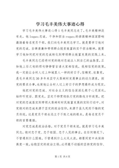 学习毛丰美伟大事迹心得 (2).docx