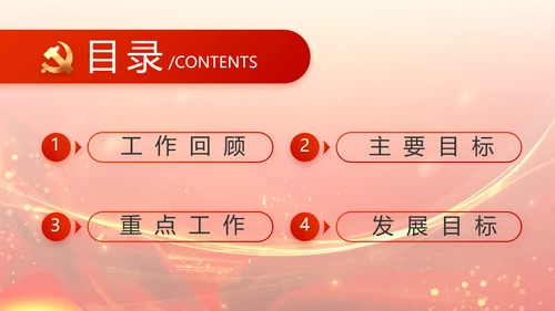 红色党建党支部述职报告动态PPT党课