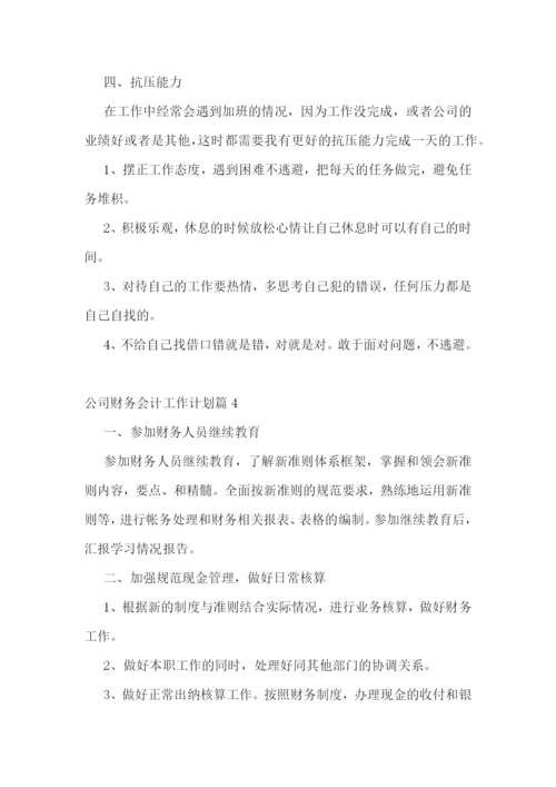 公司财务会计工作计划.docx