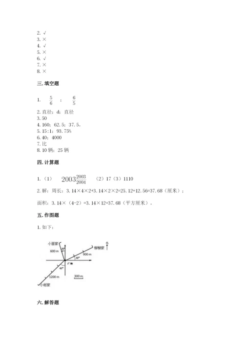 人教版六年级上册数学期末考试卷带答案（a卷）.docx