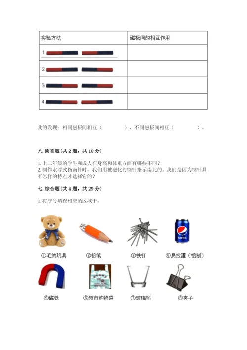 教科版二年级下册科学知识点期末测试卷附参考答案（综合题）.docx