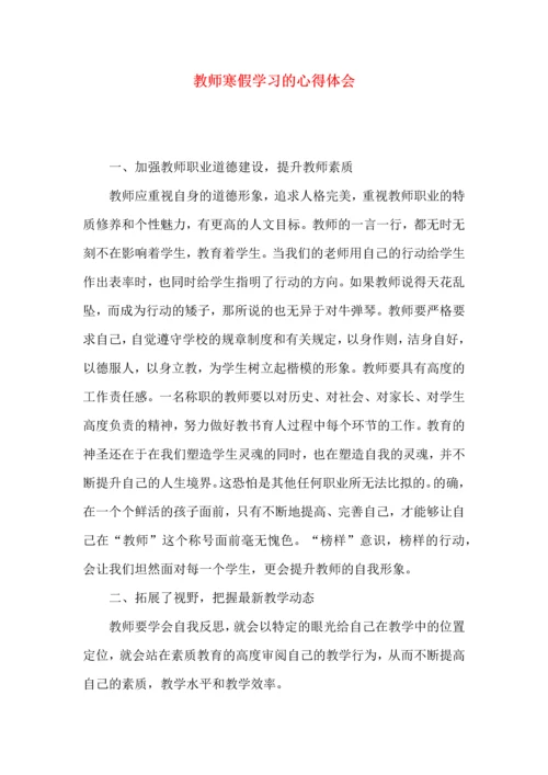 教师寒假学习的心得体会.docx