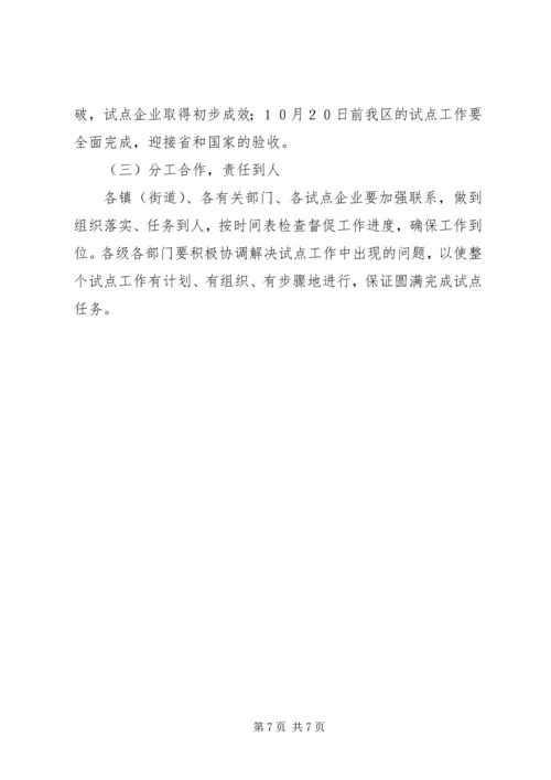 开展非公有制小企业安全生产监督管理试点工作计划 (6).docx