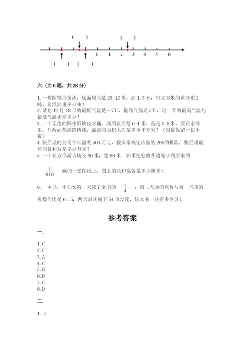 小学毕业班数学检测卷含答案【突破训练】.docx