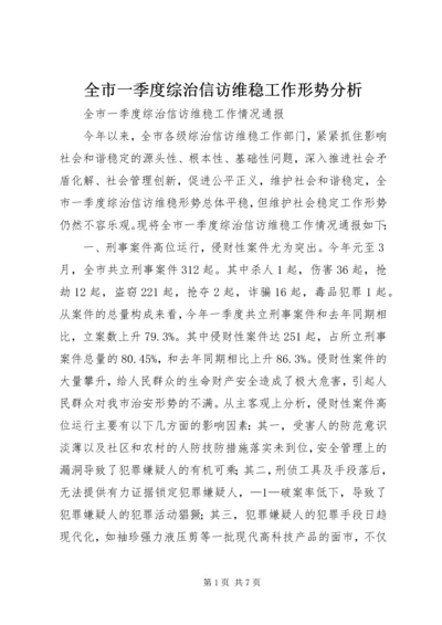 全市一季度综治信访维稳工作形势分析.docx