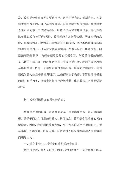 初中教师师德培训心得体会范文4篇.docx