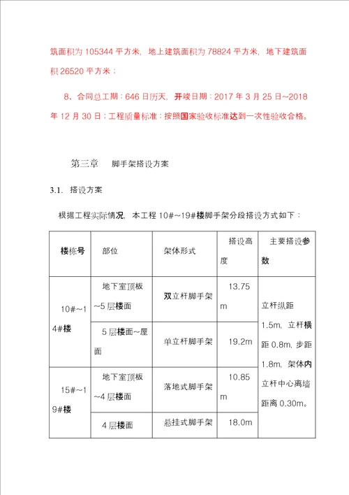 悬挂式钢管脚手架专项施工方案拉杆式