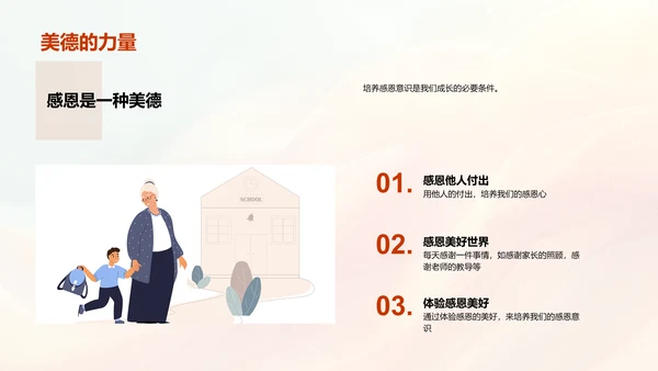 培养感恩意识PPT模板